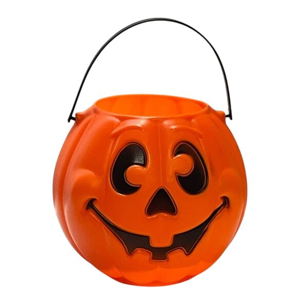 Grand Venture Other - Vintage Grand Venture 1997 10" Pumpkin Pail Blow Mold Basket Fall Halloween NOS